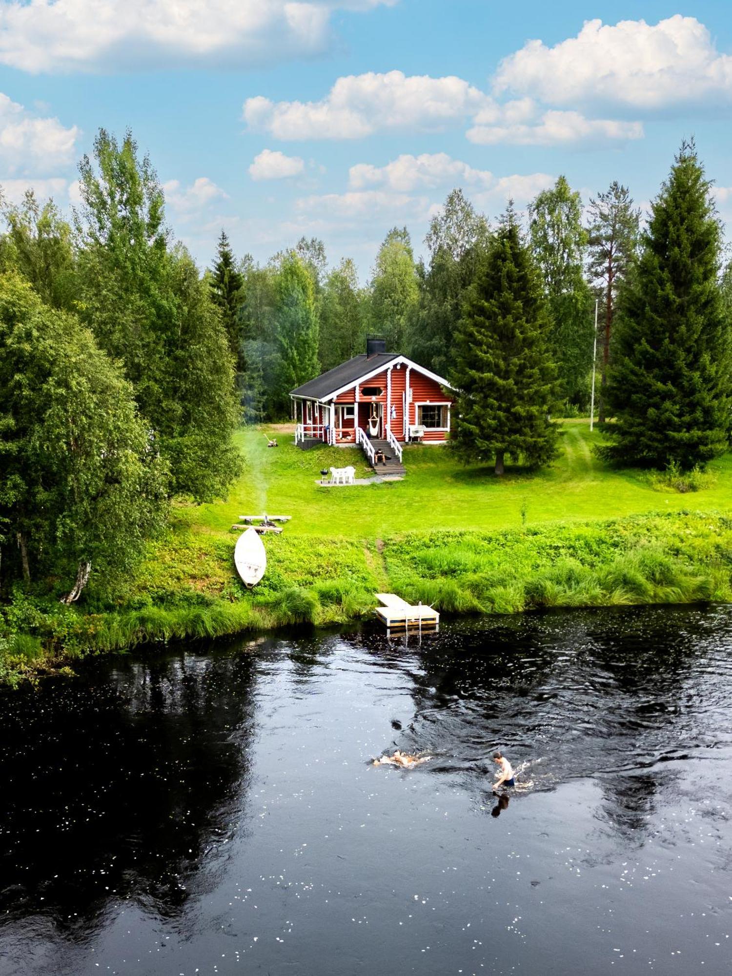 Lapin Villa Hiisi Joen Rannalla Ranua Esterno foto